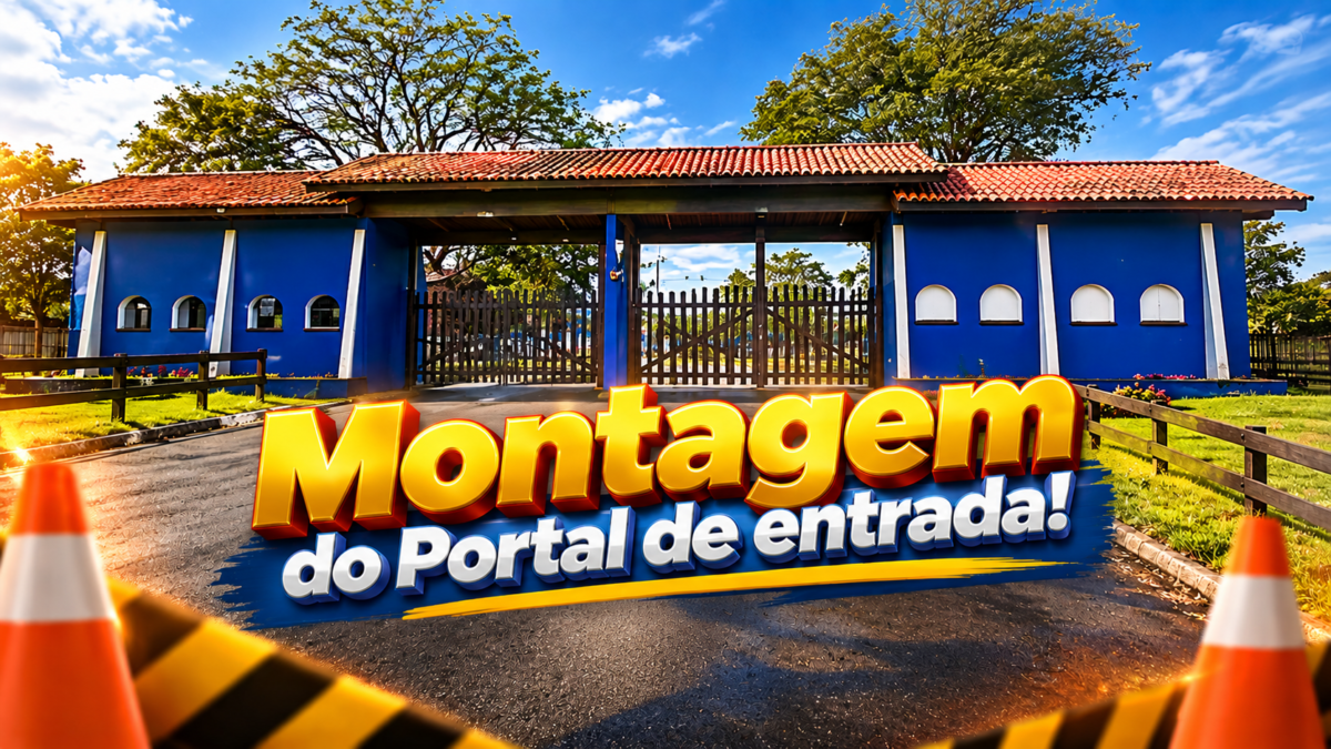 A montagem do Portal de Entrada da ExpoCal 2026 já está em andamento!